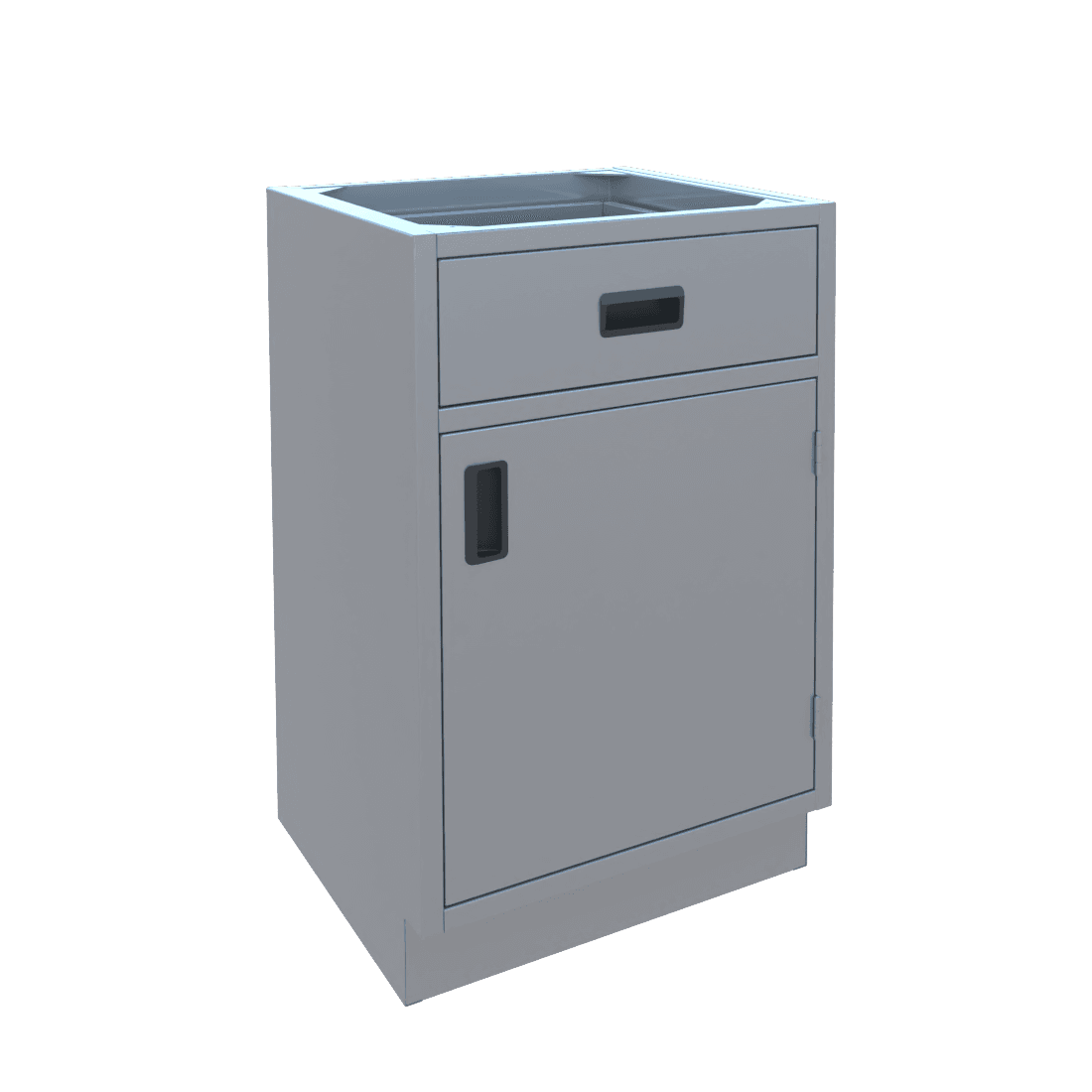 Combination floor cabinet with door and drawer