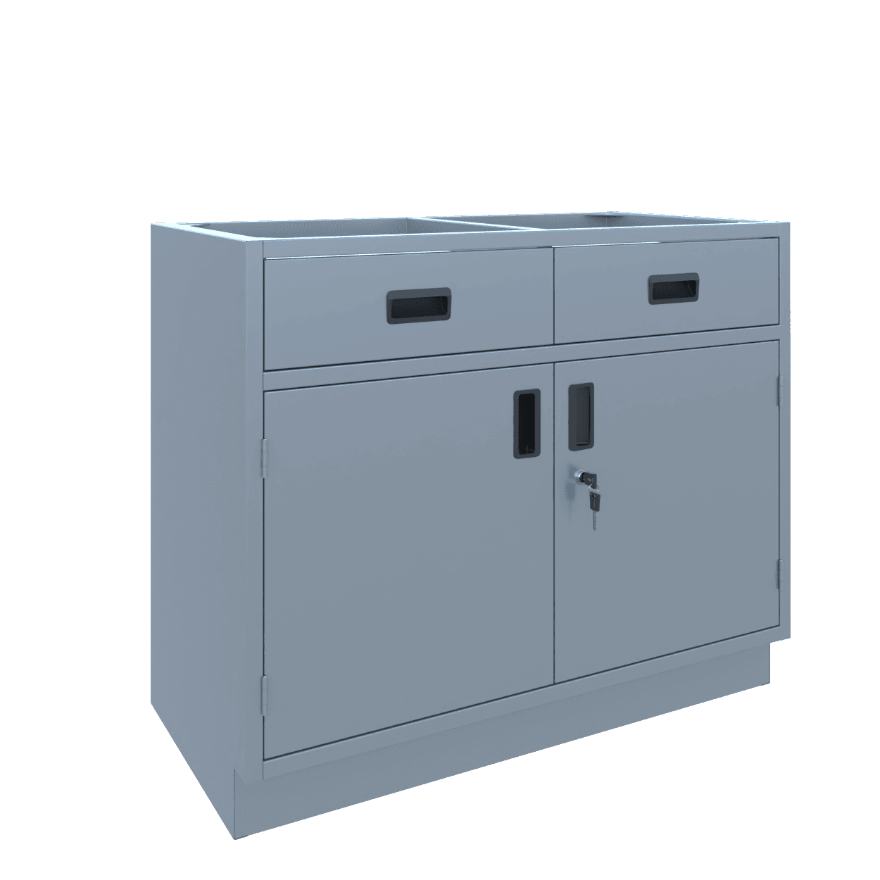 Combination floor cabinet with doors and drawers