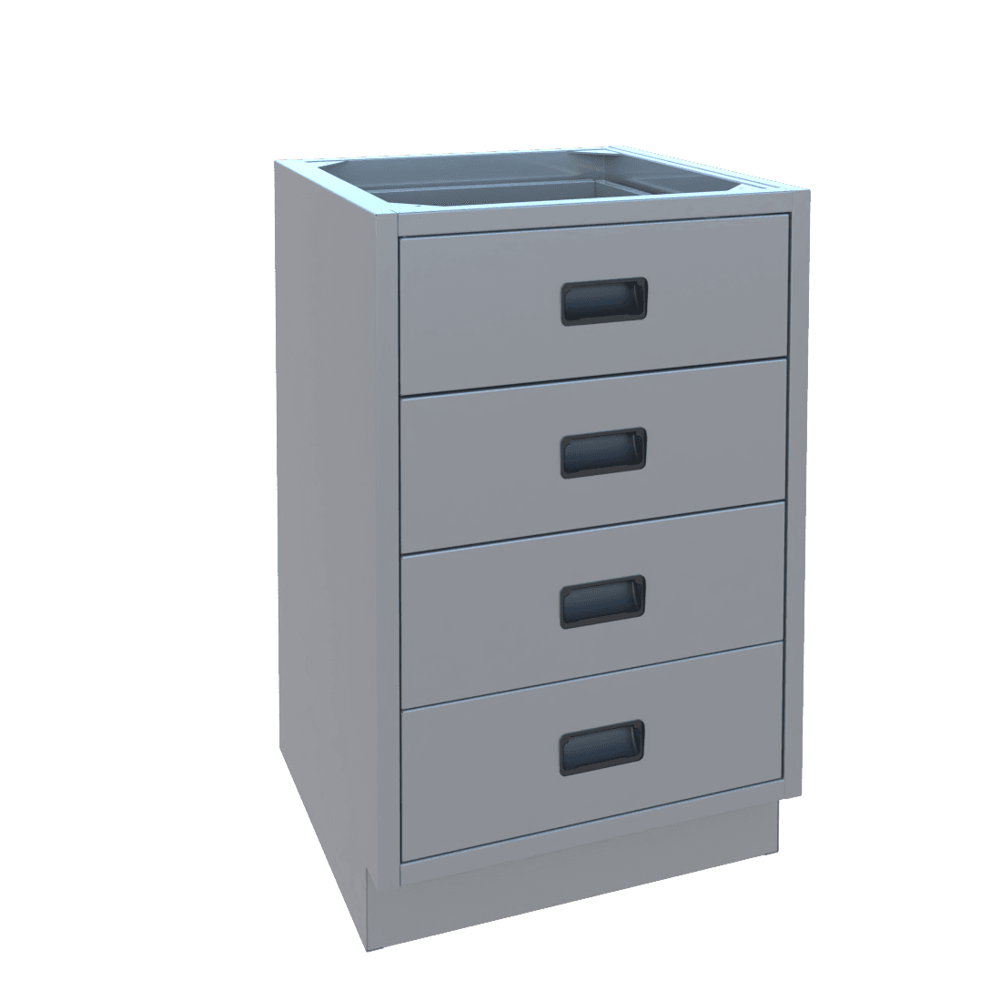 Four drawer floor cabinet