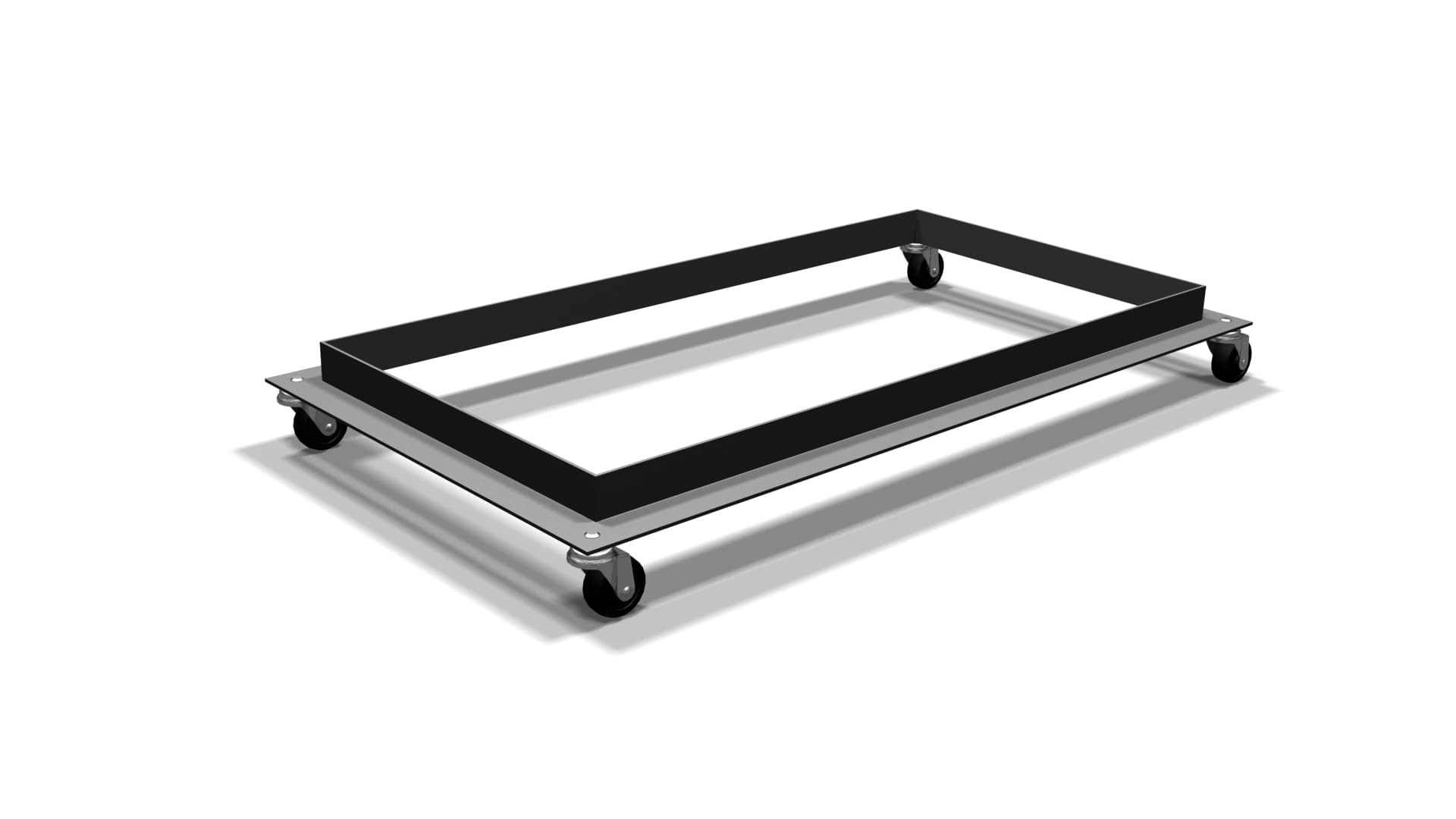 Mobile trolley for filing cabinets